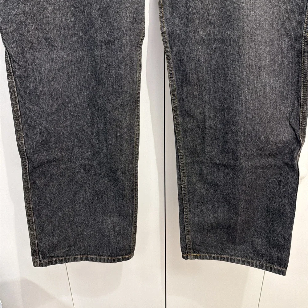 VTG Polo 67‎ Carpenter C-5 Ralph Lauren 38x30 DARK Wash Cotton Jeans, WIDE LEG!